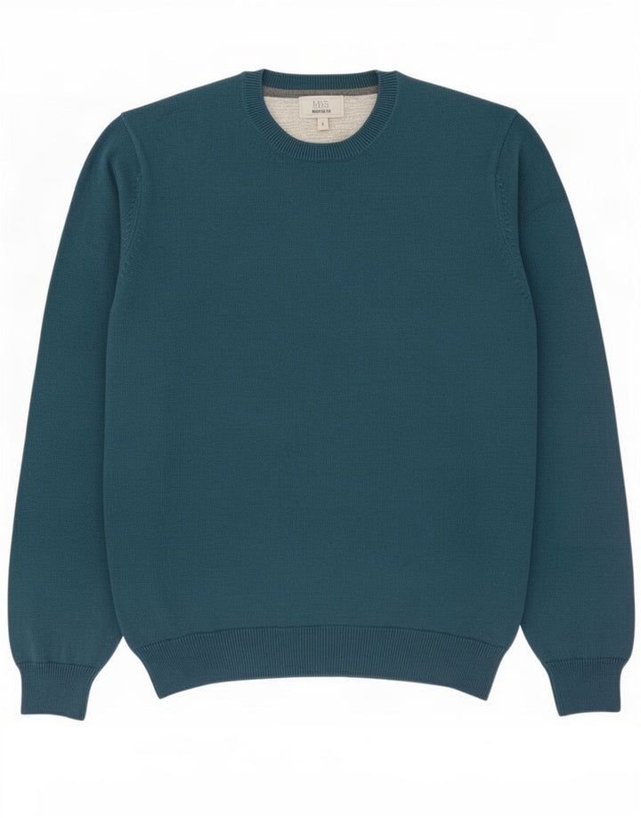 Maglione maglione girocollo da uomo vestibilità regolare Marks & Spencer grande verde