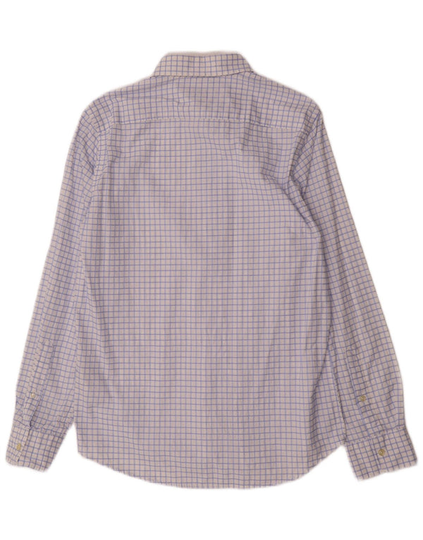 Camicia da uomo su misura Marlboro Classics, cotone a quadri blu grandi