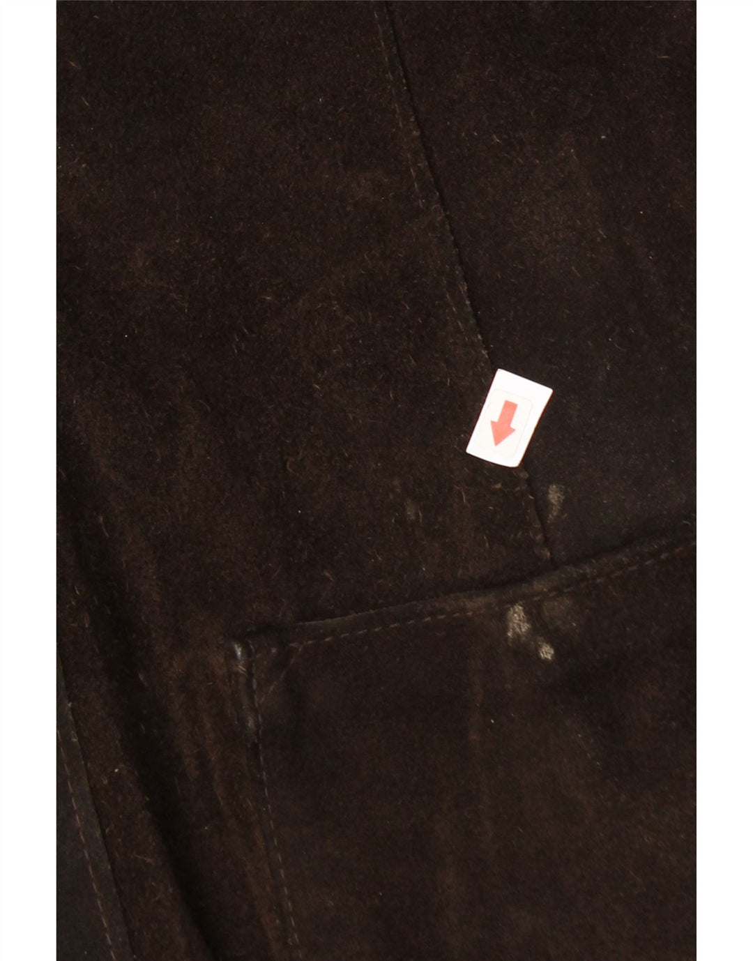 Giacca vintage in pelle scamosciata da donna UK 12 Marrone medio
