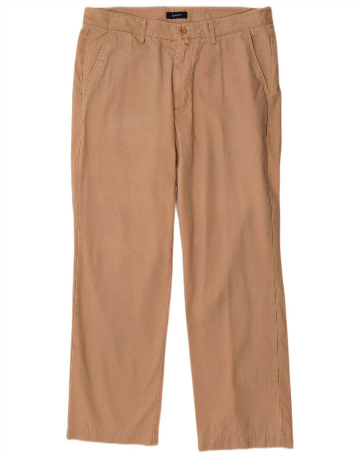 GANT Pantaloni chino dritti vestibilità regolare New Haven da uomo W35 L30 Beige