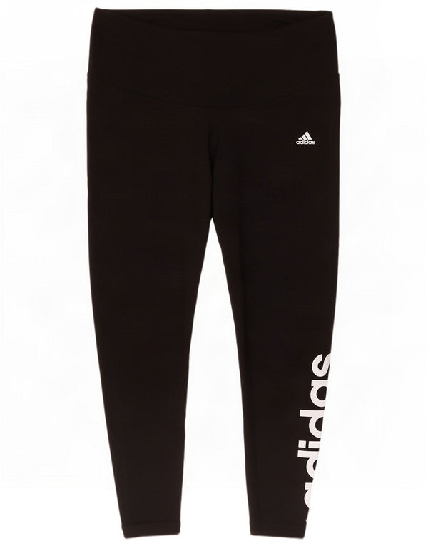 Adidas Leggings grafici da donna UK 24/26 2XL Cotone nero