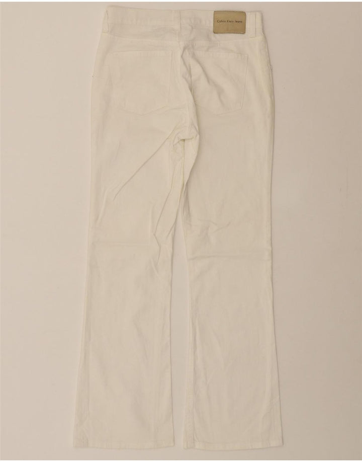 CALVIN KLEIN Womens Bootcut Jeans W27 L27 White Cotton Vintage Calvin Klein and Second-Hand Calvin Klein from Messina Hembry 
