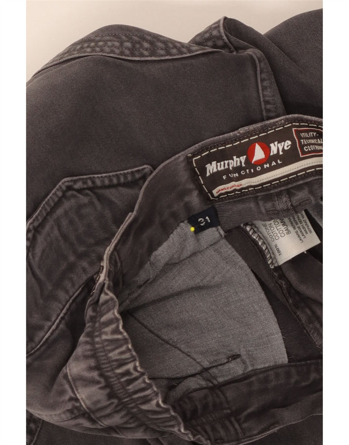 Pantaloni cargo da uomo Murphy & Nye W31 L33 in cotone grigio