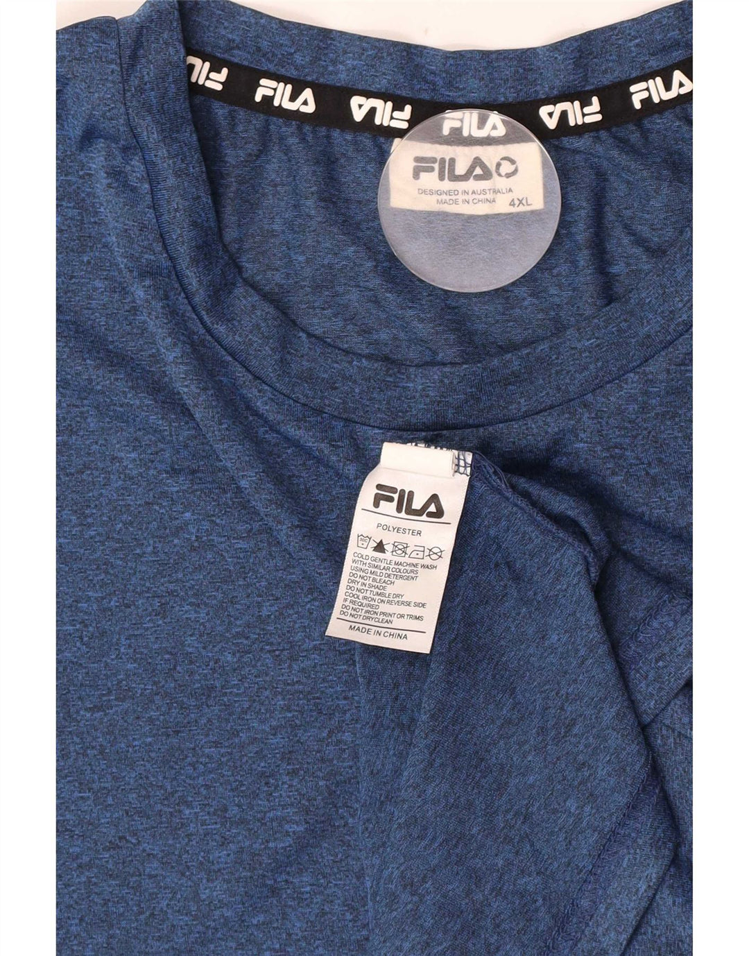 T-shirt da uomo Fila Top 4XL poliestere blu navy