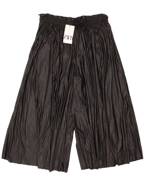 Pantaloni Capri da donna in ecopelle Zara XL W36 L22 neri