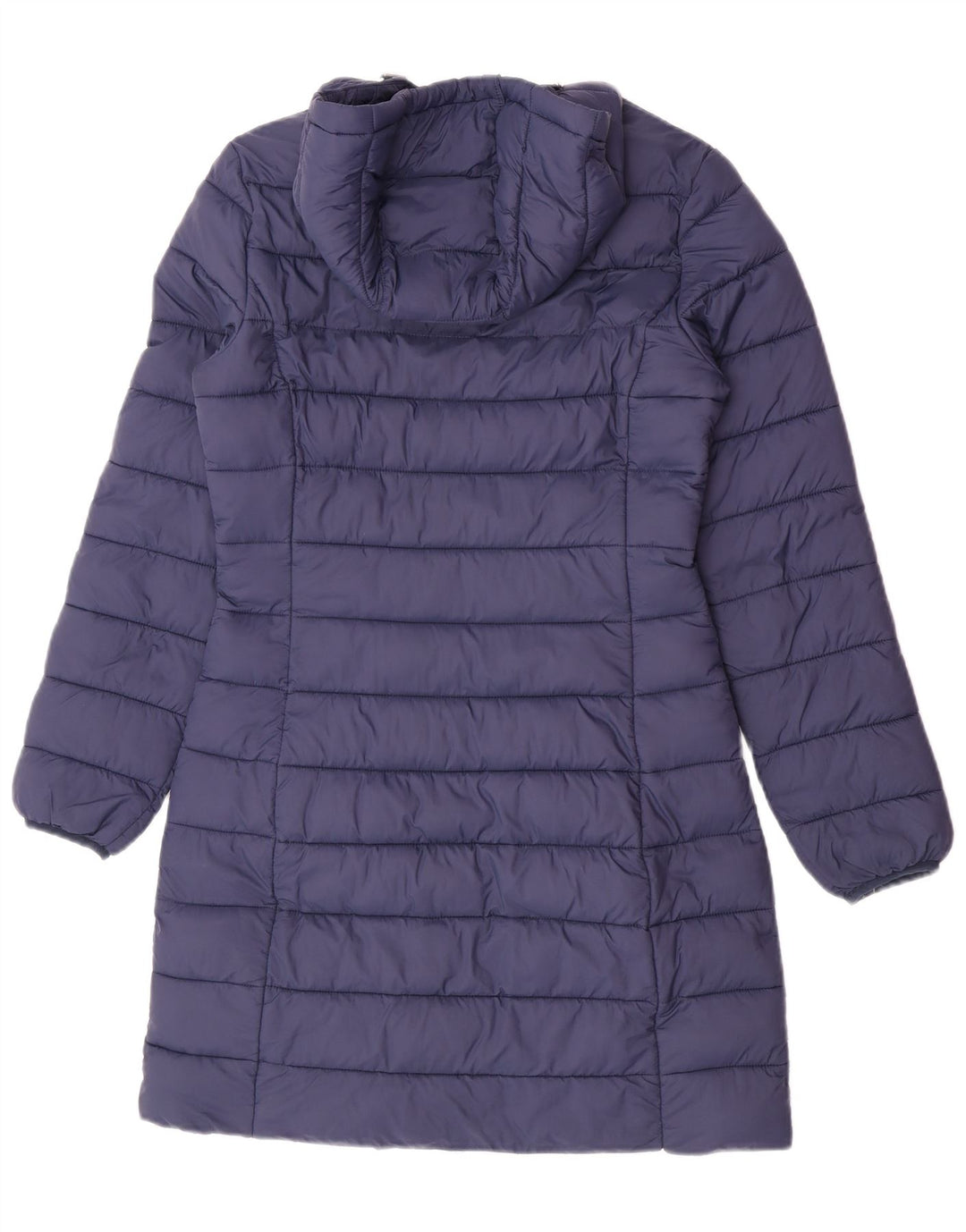 Cappotto imbottito con cappuccio da donna Tommy Hilfiger UK 10 Small Blu Navy in poliammide