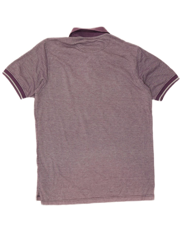 Polo da uomo Pierre Cardin grande cotone gessato viola