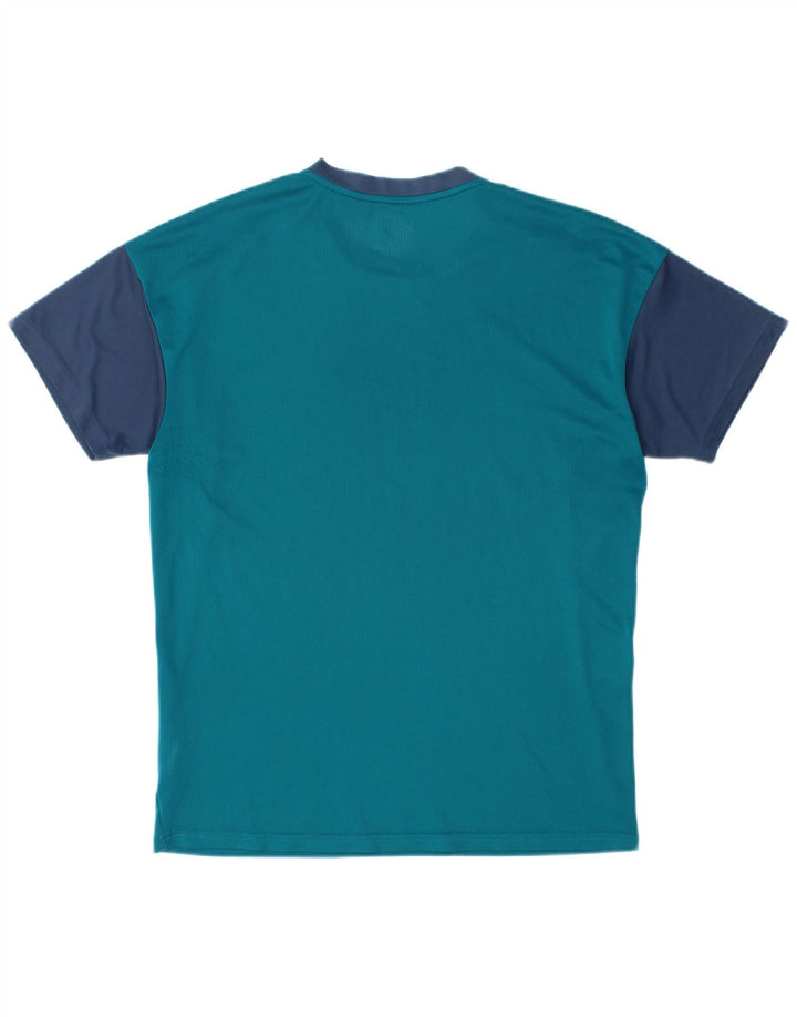 T-shirt da uomo PUMA Top in poliestere color block blu medio