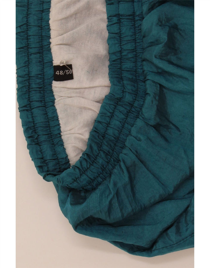 Tuta intera vintage da uomo vestibilità ampia IT 48/50 color block blu medio