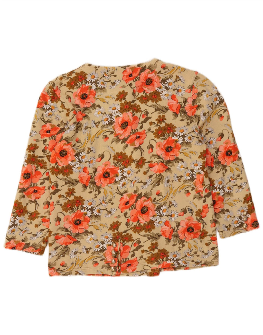 Giacca da donna vintage IT 42 Cotone floreale multicolore medio