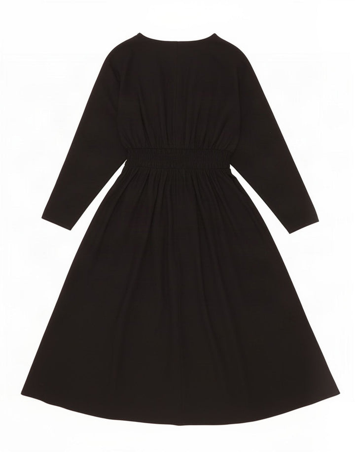 Abito lungo Zara da donna con maniche a 3/4 UK 14 poliestere nero medio