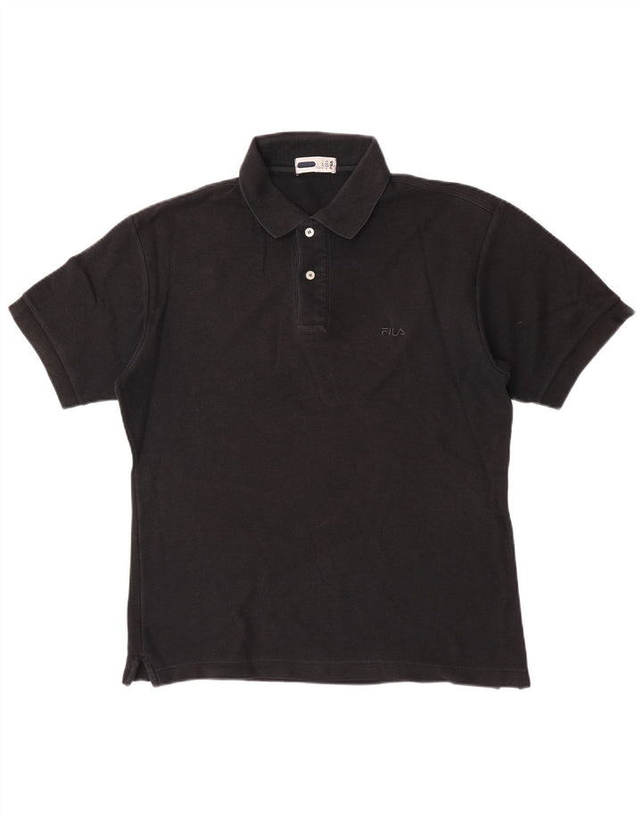 Polo Uomo Fila IT 46 Small Cotone Nero