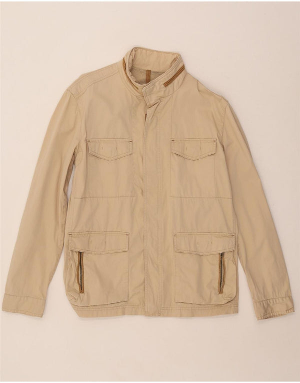 MASSIMO DUTTI Giacca utilitaria da uomo UK 42 XL Cotone beige
