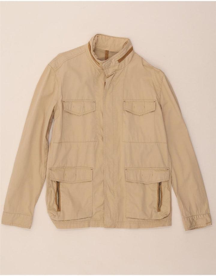 MASSIMO DUTTI Giacca utilitaria da uomo UK 42 XL Cotone beige