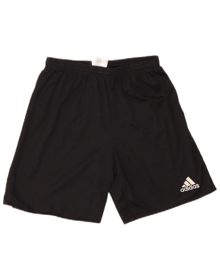 Pantaloncini sportivi Adidas Climalite da ragazzo 15-16 anni in poliestere nero