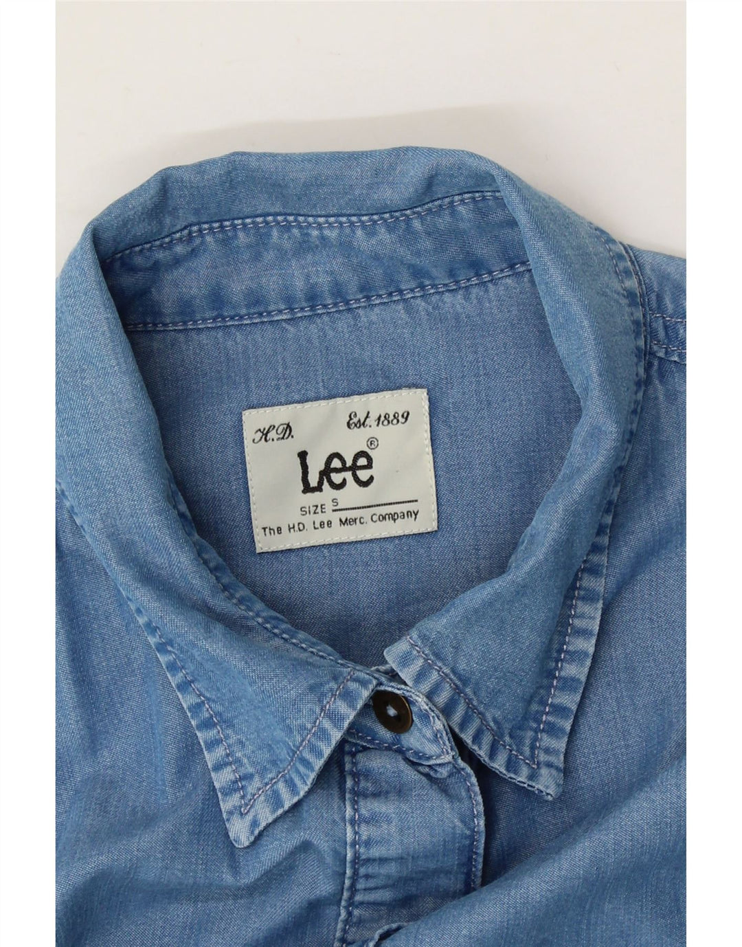 LEE Womens Denim Shirt UK 10 Small Blue Lyocell Vintage Lee and Second-Hand Lee from Messina Hembry 