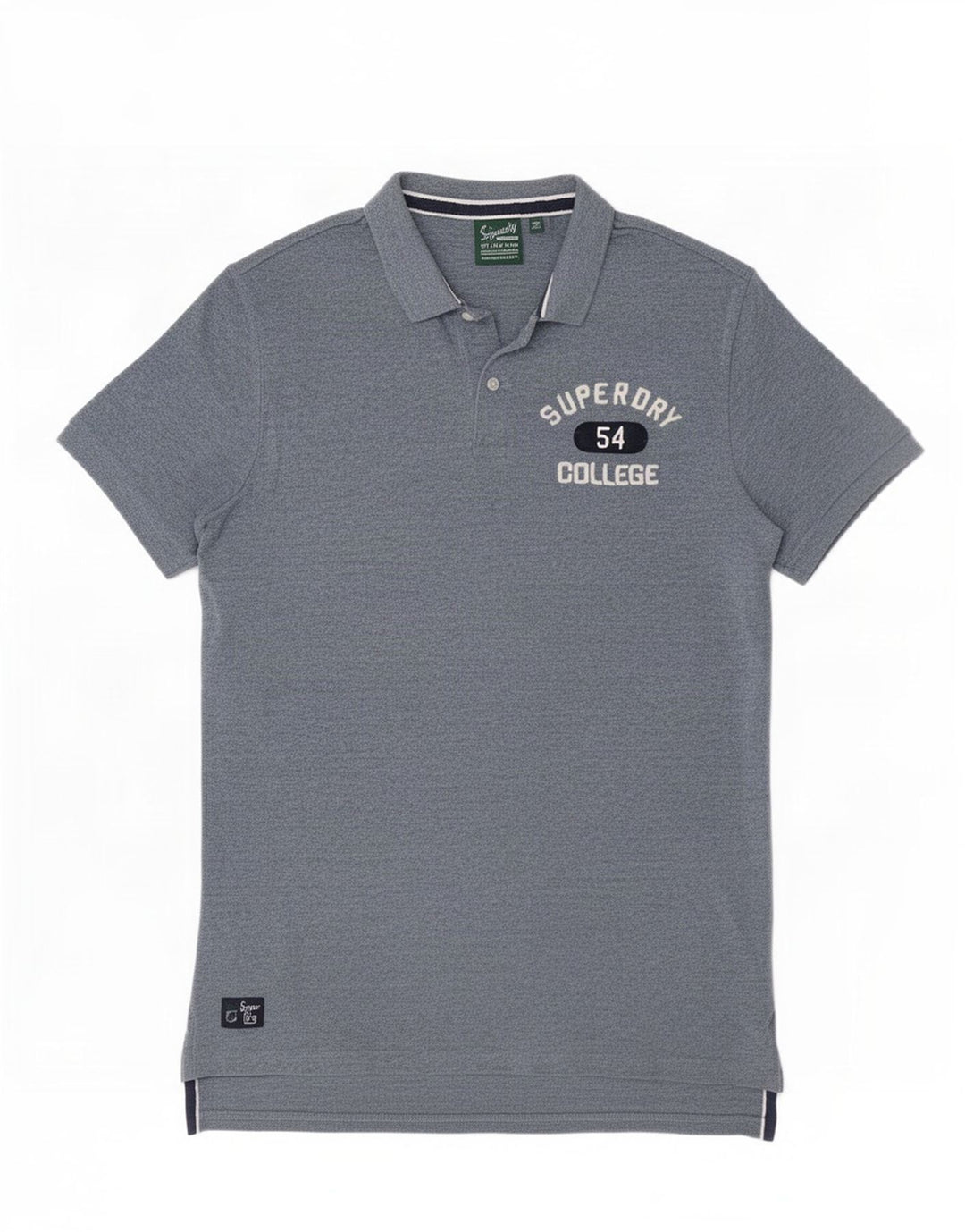 Polo grafica da uomo Superdry grande in cotone blu