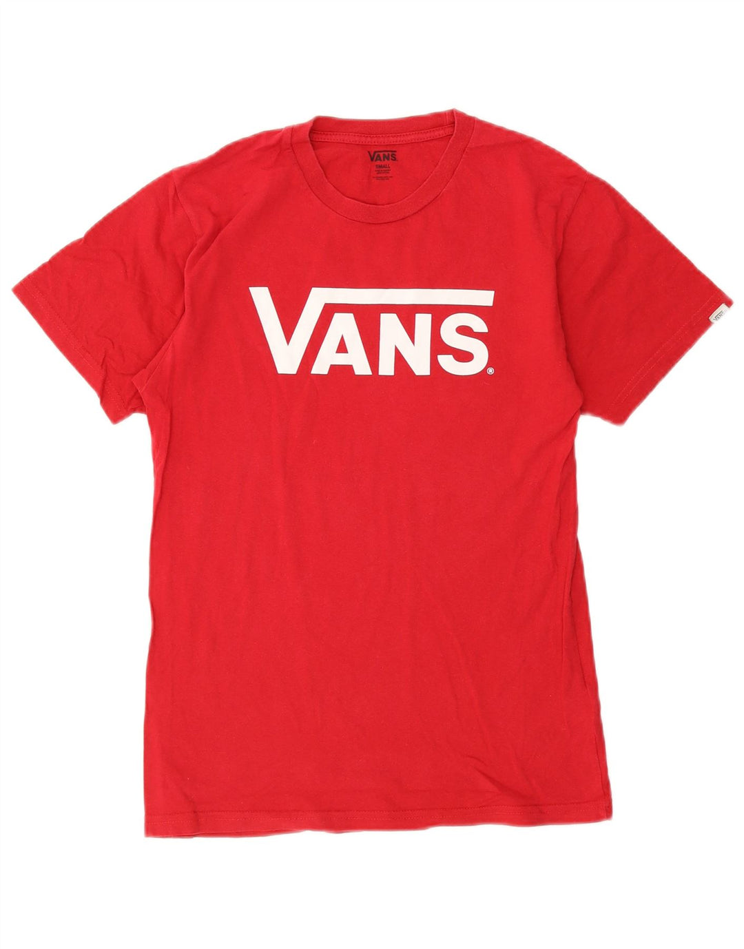 T-shirt grafica da uomo Vans Top piccola in cotone rosso