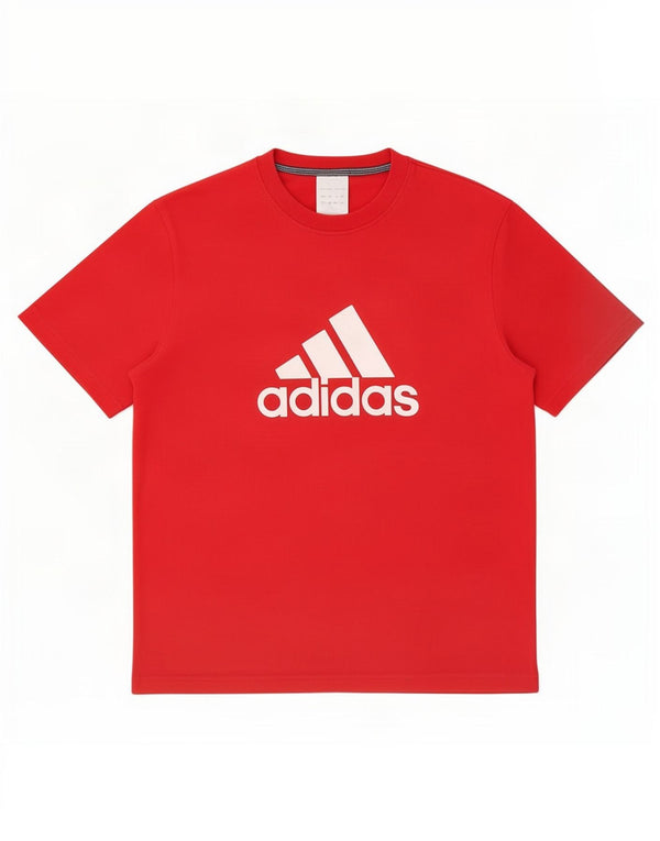T-shirt grafica da uomo Adidas Top XL in cotone rosa