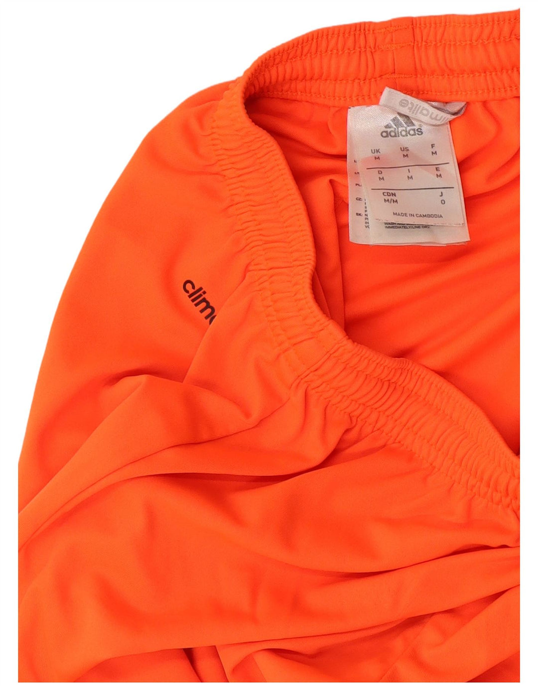 Pantaloncini sportivi Adidas Climalite da uomo in poliestere arancione medio
