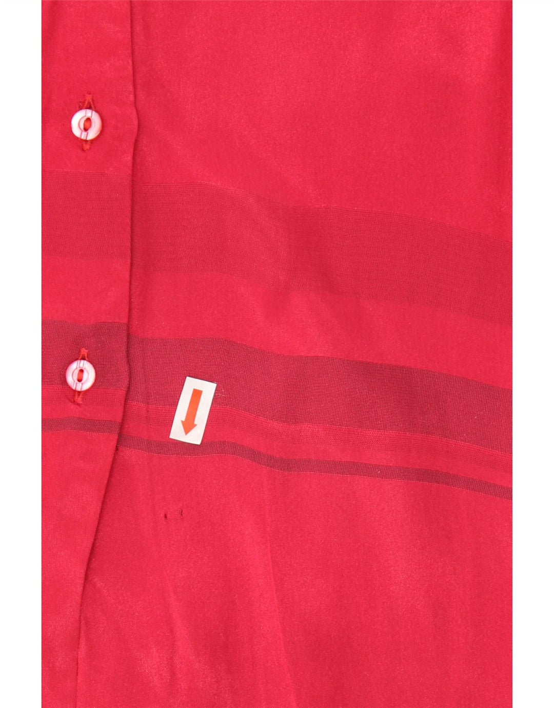 VINTAGE Womens Shirt Blouse IT 44 Medium Red Striped Acetate Vintage Vintage and Second-Hand Vintage from Messina Hembry 