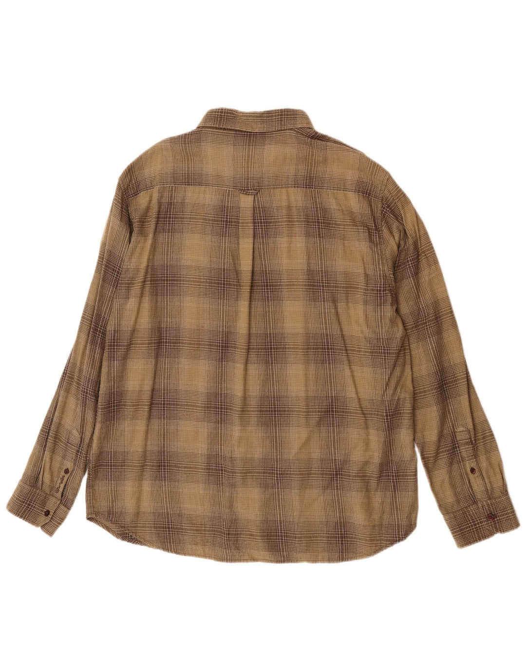 Camicia in flanella da uomo Wrangler 2XL cotone a quadri kaki