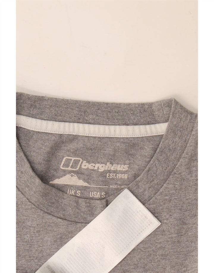 BERGHAUS Mens Graphic T-Shirt Top Small Grey