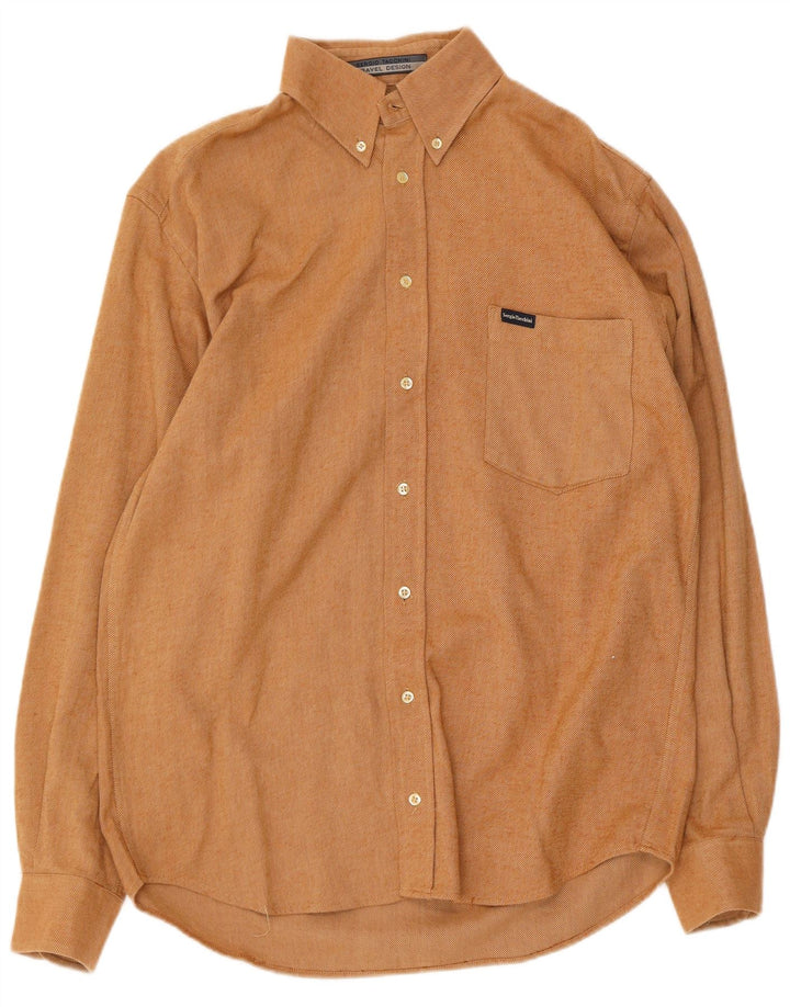 SERGIO TACCHINI Camicia Uomo in Flanella di Cotone Beige Medio