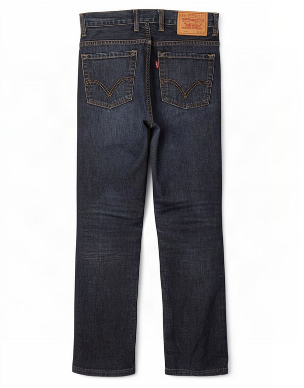 Jeans dritti 610 da donna Levi's W32 L28 cotone blu navy