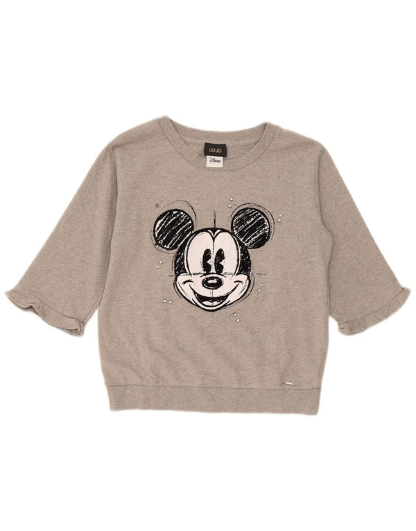 Felpa con grafica Disney da donna Liu Jo UK 10 piccola grigia chiazzata