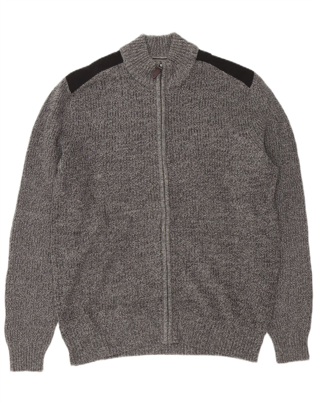 Maglione cardigan da uomo IZOD in cotone color block grigio medio