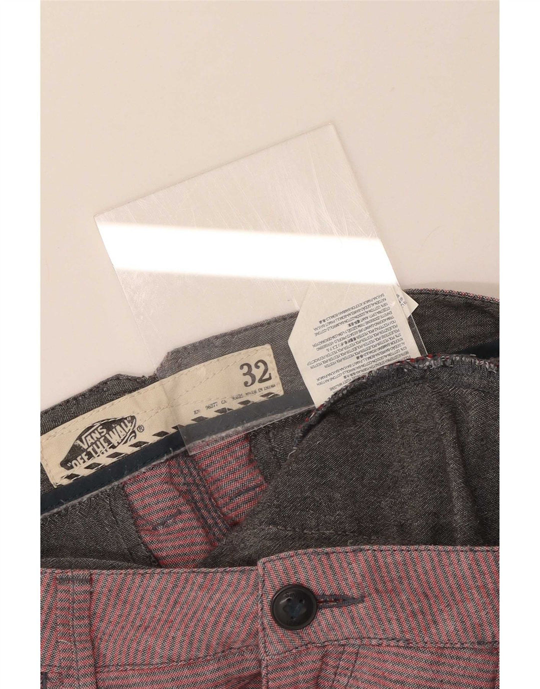 Pantaloncini chino da uomo Vans medi W32 in cotone a righe rosa