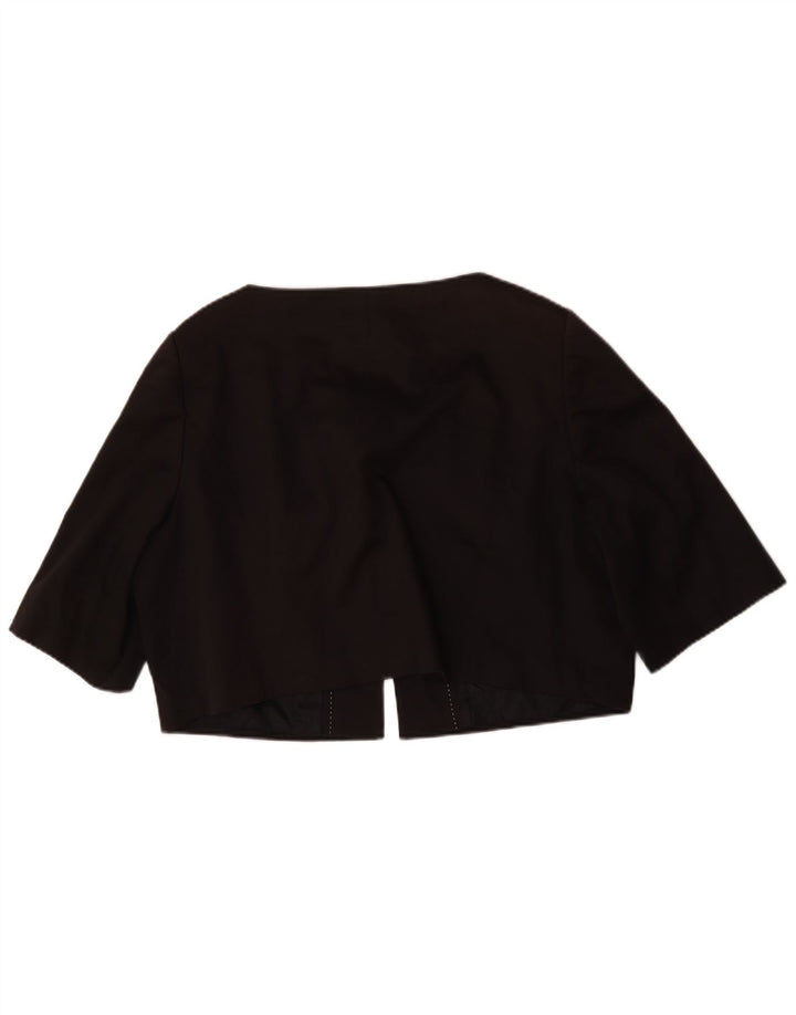 Giacca bolero oversize autografa da donna Marks & Spencer UK 14 media nera