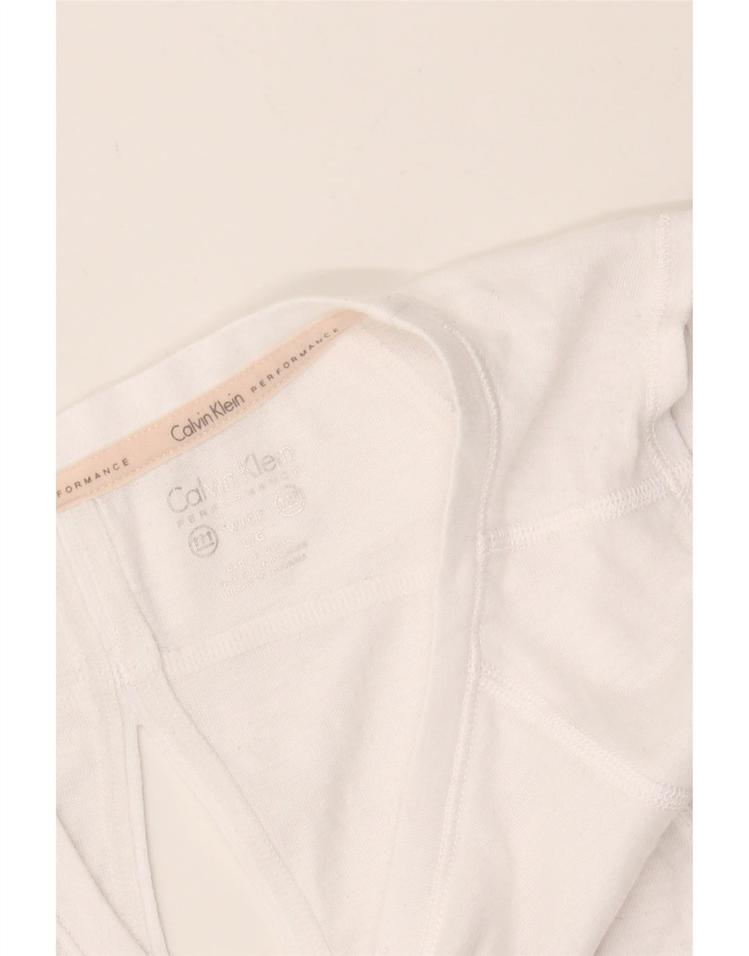 CALVIN KLEIN Womens Graphic Vest Top UK 14 Large White Polyester Vintage Calvin Klein and Second-Hand Calvin Klein from Messina Hembry 