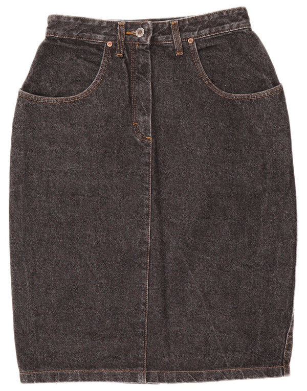 Gonna in denim da donna LEE W26 L24 in cotone nero