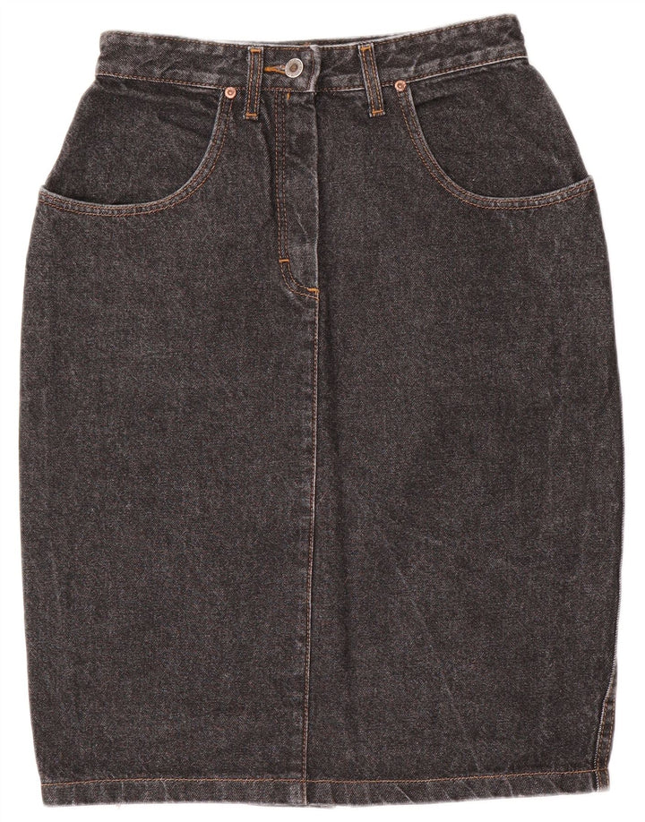 Gonna in denim da donna LEE W26 L24 in cotone nero