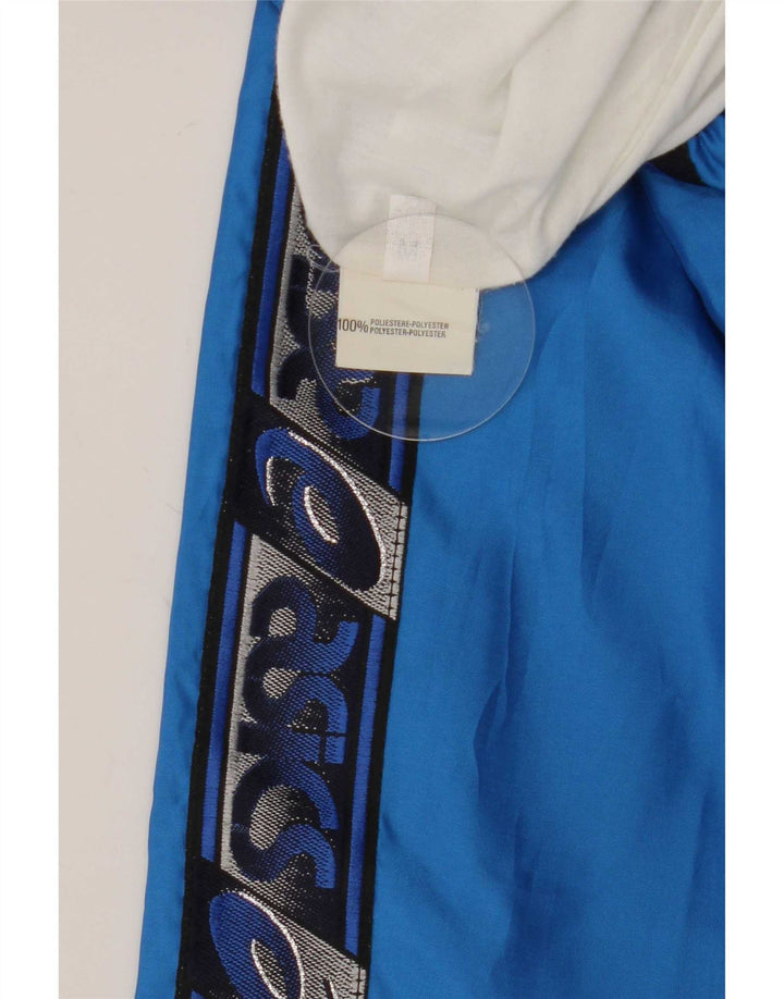 Pantaloni da tuta grafica da uomo Asics in poliestere color block blu medio
