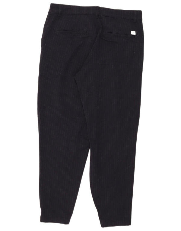 Pantaloni chino con pegging affusolati da uomo Jack & Jones W32 L27 gessato blu navy