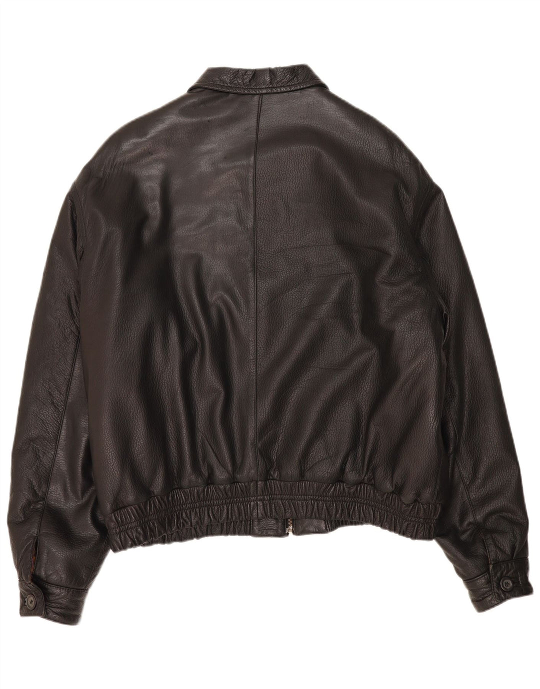Giacca in pelle vintage da uomo IT 56 3XL Nera