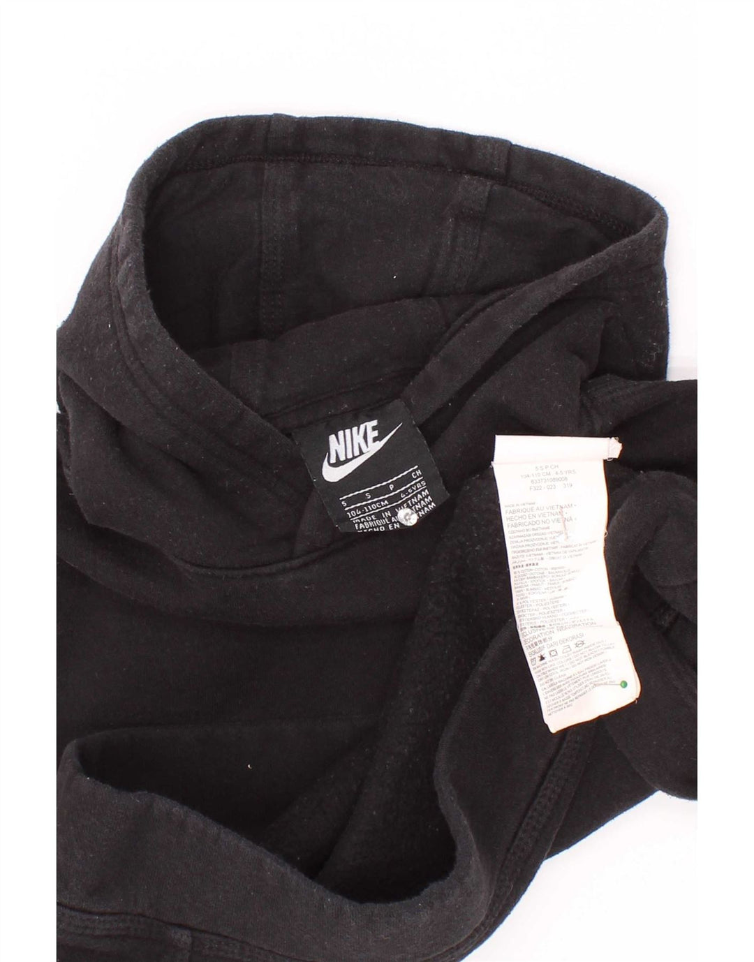 Felpa con cappuccio da ragazzo Nike 4-5 anni piccola in cotone nero