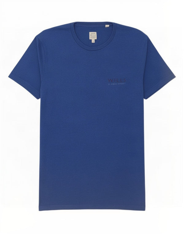 T-shirt grafica da uomo Jack Wills Top in cotone blu medio
