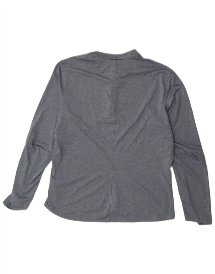 Top della tuta pullover con zip e collo Adidas Climalite da donna UK 20/22 XL Grigio