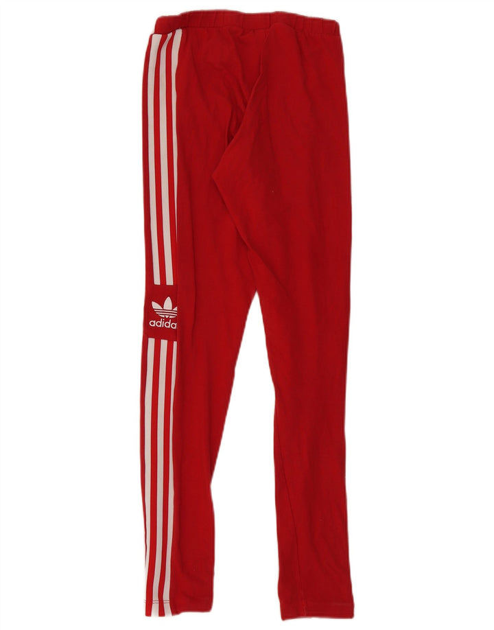 Leggings grafici da donna Adidas UK 8 piccoli in cotone rosso