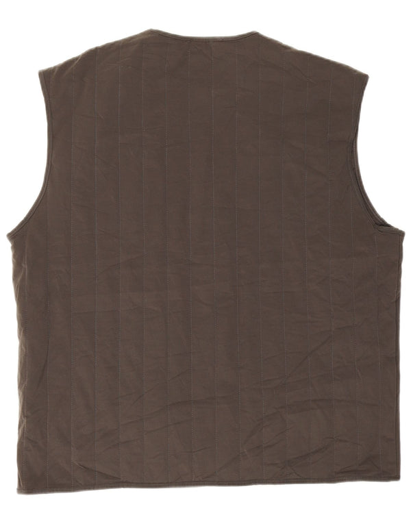 Zara Mens Padded Gilet UK 40 Large Grey Polyester
