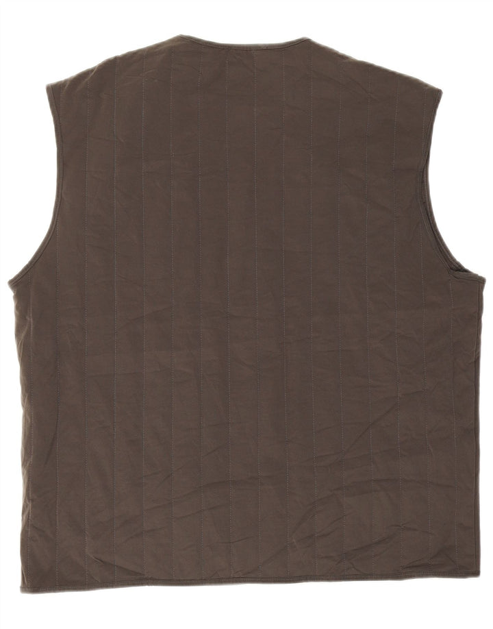 Gilet imbottito da uomo Zara UK 40 grande poliestere grigio