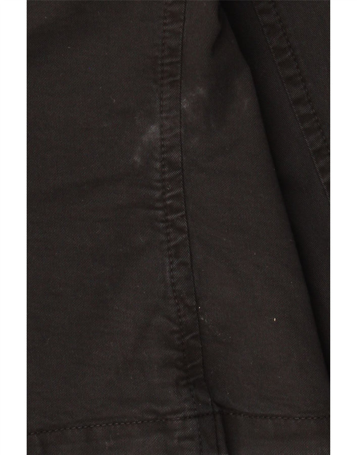 ARMANI JEANS Giacca Blazer Crop da Donna a 3 Bottoni IT 48 XL Cotone Nero