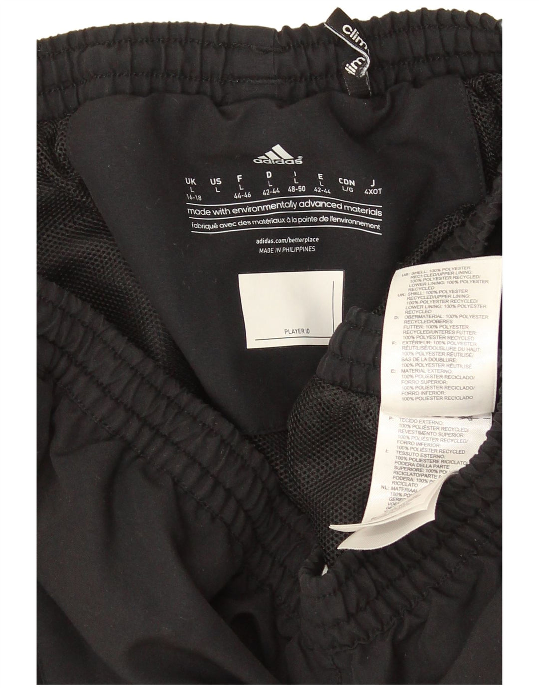 Pantaloni da tuta da donna Adidas UK 16/18 Large Nero Poliestere
