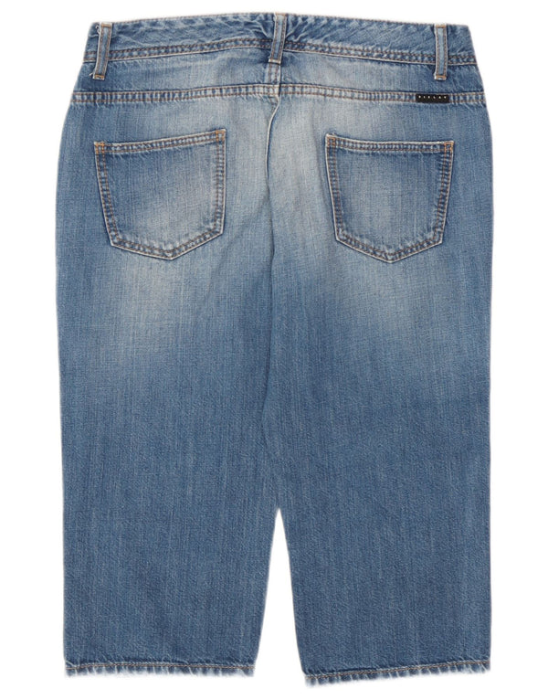 Pantaloncini di jeans Bermuda da donna Sisley IT 42 Large W30 Cotone blu