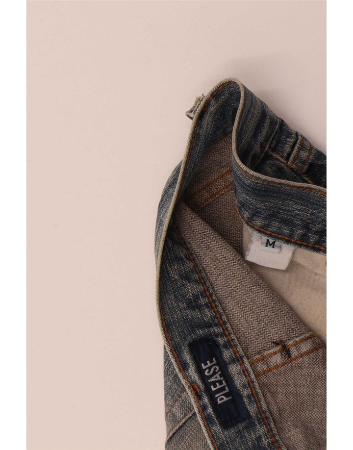 Per favore Jeans dritti da donna Medio W30 L31 Blu Cotone