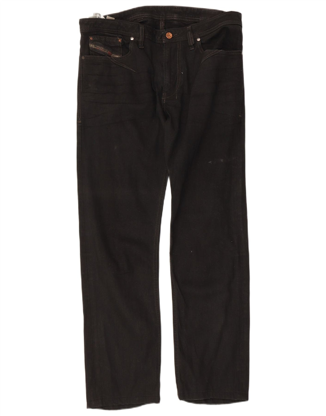 Jeans dritti da uomo Diesel W33 L29 cotone nero